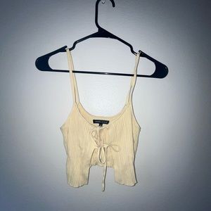 Kendall and Kylie Cropped yellow tank top